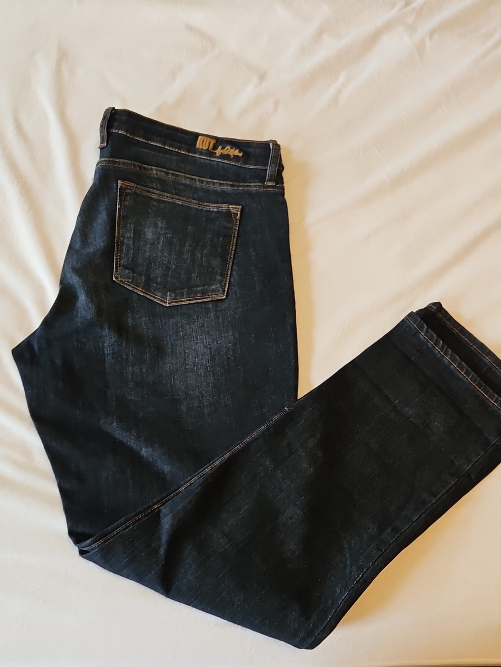 Dark Blue Straight-Leg Jeans